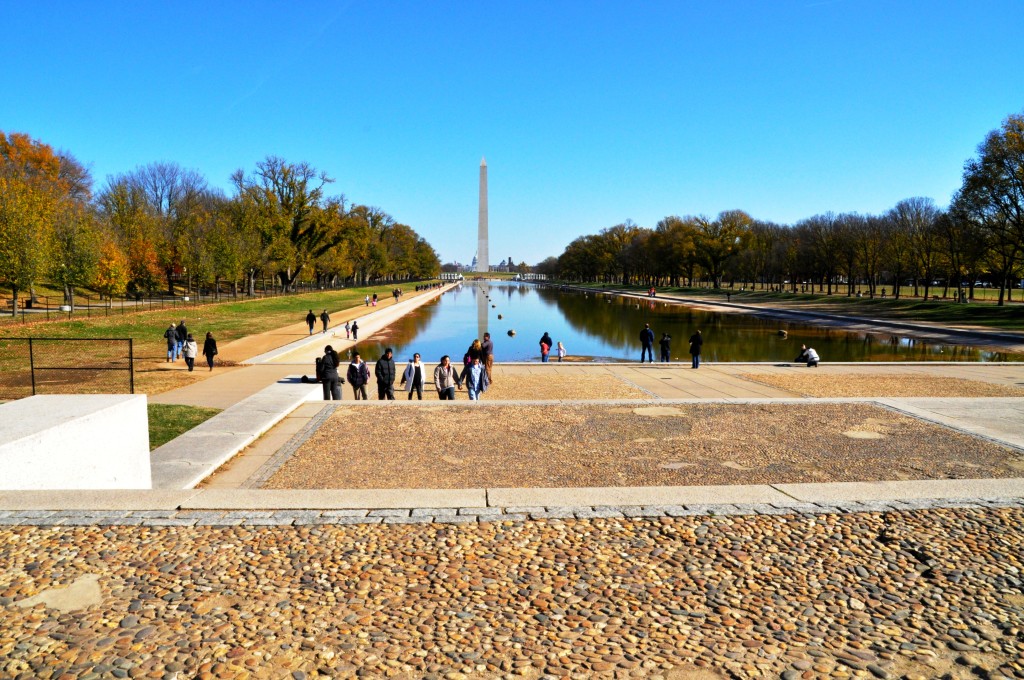 Reflection pool and Washington Monument, DC.